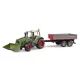 Bruder Fendt Vario 211 met voorlader en kippende aanhanger - .afbeelding