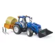 Bruder New Holland T5.120 homlokrakodóval, rakodódobozzal, villával és 1 körbálával - . kép