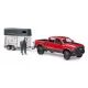 Bruder RAM 2500 Power Wagon кон с ремарке за превоз на коне и 1 кон - . изображение