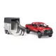 Bruder RAM 2500 Power Wagon cu remorcă pentru transport de cai și 1 cal - .foto