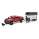 Bruder RAM 2500 Power Wagon lószállító utánfutóval és 1 lóval - . kép