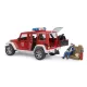 Autospecială de pompieri Bruder Jeep Wrangler Unlimited Rubicon cu pompier - .foto