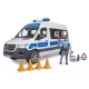 Mașină de poliție Bruder MB Sprinter cu polițist și modul cu lumină și sunet - .foto
