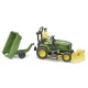 Bruder bworld tractor de tuns iarba John Deere cu remorcă și grădinar - .foto