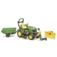 Bruder bworld tractor de tuns iarba John Deere cu remorcă și grădinar - .foto
