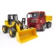 Camion de construcții Bruder MAN TGA și încărcător frontal articulat FR 130 - .foto