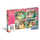 Clementoni: Disney hercegnők - 4 az 1-ben puzzle - . kép