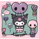 Clementoni: puzzle Hello Kitty și Kuromi - 3 x 48 piese - .foto