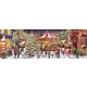 Clementoni: Karácsonyi falu panoráma puzzle - 1000 db-os - . kép