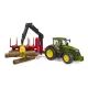 Bruder John Deere 7R 350 bosbouwaanhanger met 4 boomstammen - .afbeelding