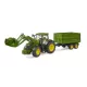 Bruder John Deere 7R 350 homlokrakodóval és kéttengelyes billenős pótkocsival - . kép