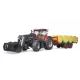 Bruder Case IH Optum 300 CVX met voorlader, balenaanhanger en 8 balen - .afbeelding