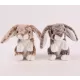 Nyuszi plüss, nagyfülű, ülő, 15 cm , 2 féle - . kép