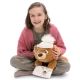 Nici: Cappuccino, o urso de pelúcia com travesseiro - 35 cm, deitado - .Imagem