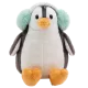 Nici: Pinguin de pluș amuzant cu căști de iarnă - 12 cm - .foto
