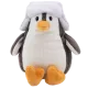 Nici: Pinguin de pluș amuzant cu căciulă - 12 cm - .foto